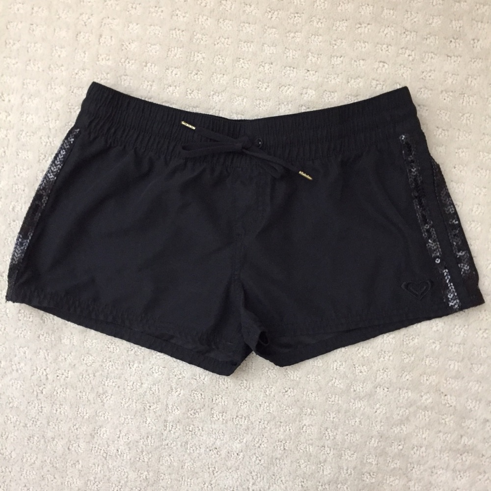 ROXY Junior 2 Inch Shorts w/ Sequin Side Stripes